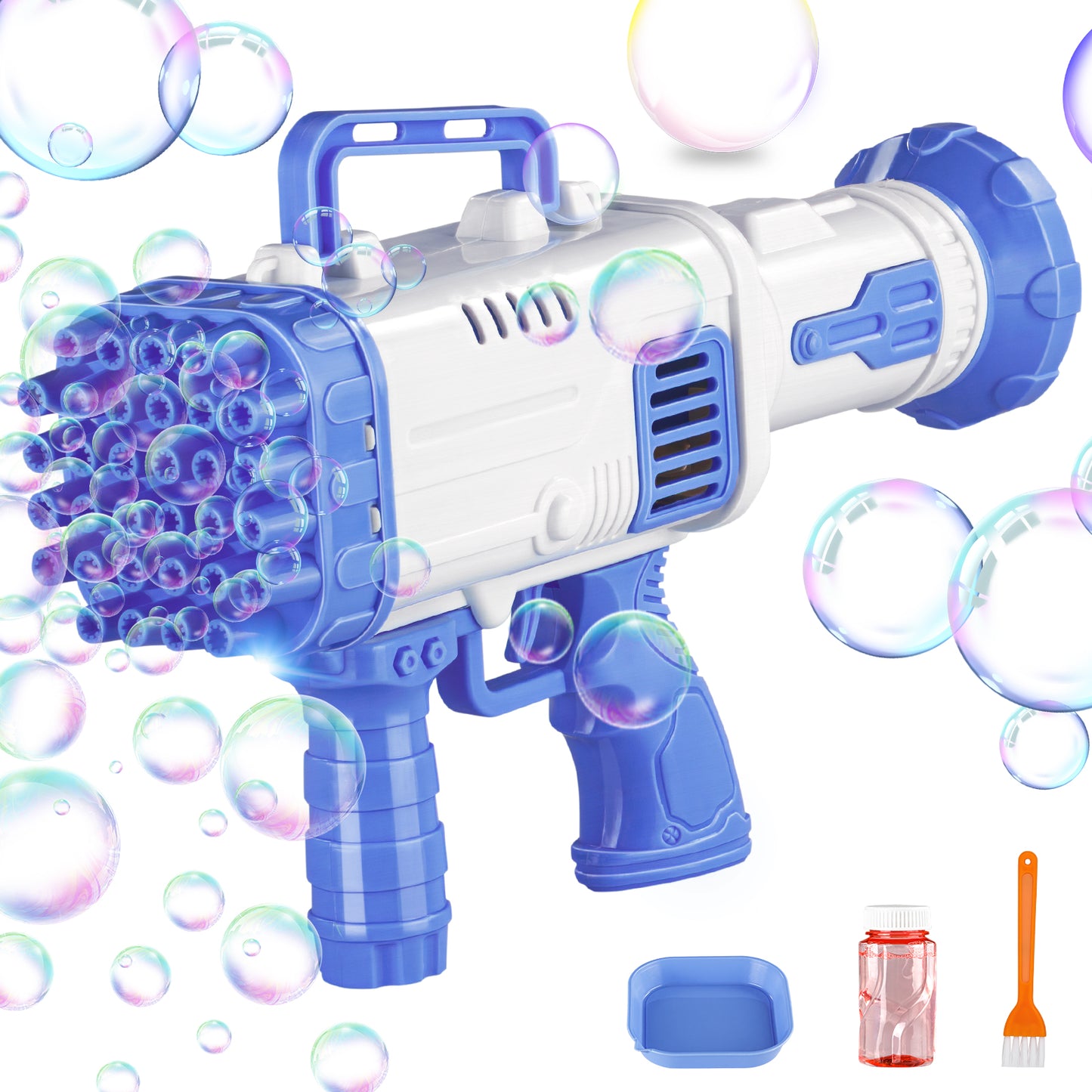 Bubble Gun 32 Holes with Bubble Solution Rocket Boom Bubble Gun (COLOR –