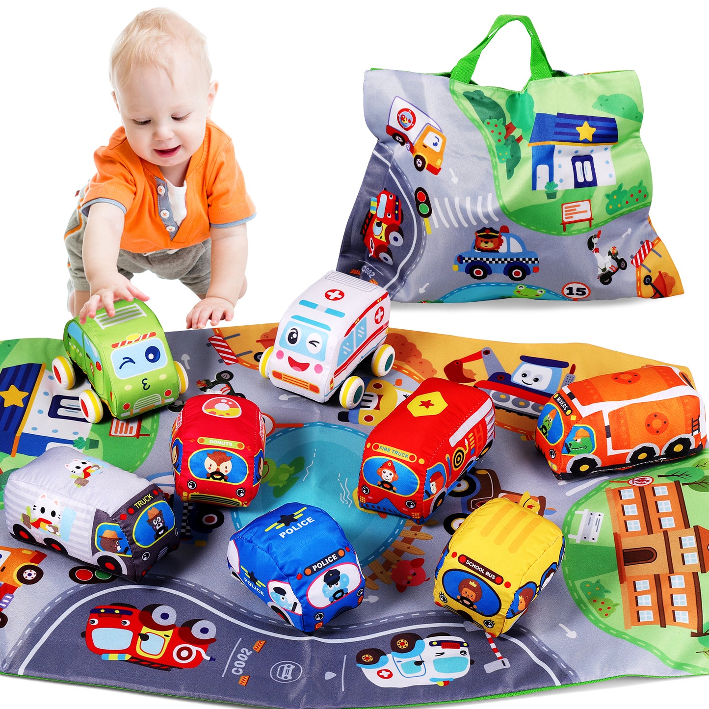 Soft Car Toy Set