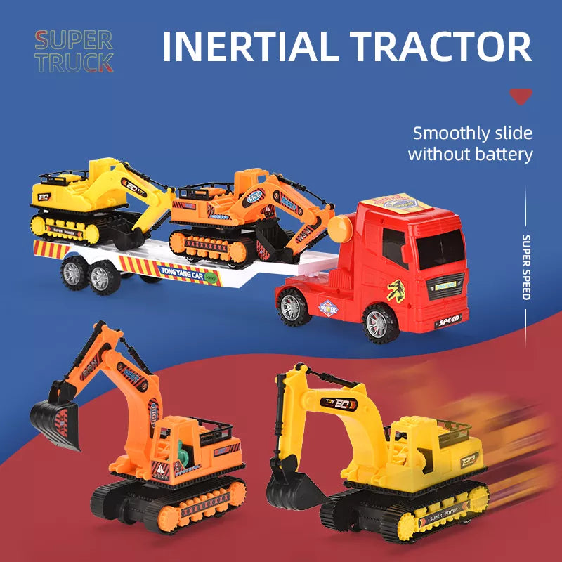 Inertial Tractor Toy Car Set